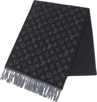 Louis Vuitton Pre-owned Monogram Stola - Heren - Vintage Accessoires - Zwart - ONE Size - Wol - Vintage