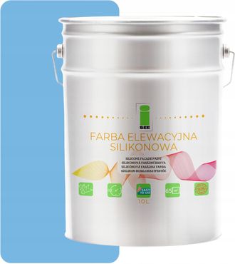 OEM Pintura De Silicona Para Fachadas, Tono Azul, 10 Litros