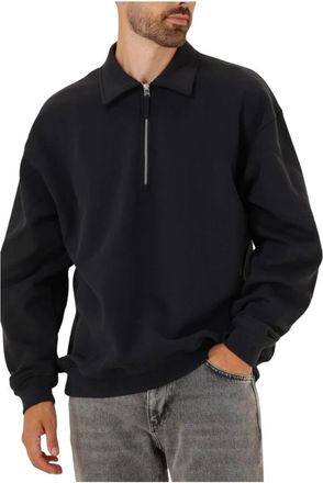 Woodbird Blauwe Zip Polo Sweater voor Heren - Heren - Polos - Blauw - M - Tops