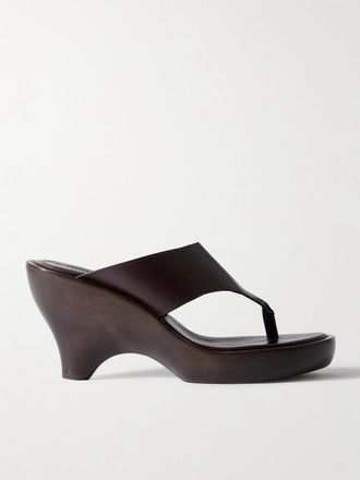 Zimmermann Sandali In Pelle Con Plateau Wild Wedge - Marrone