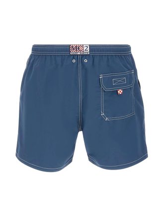MC2 Saint Barth Mens Swim Shorts Patmos Marine Blue Polyester