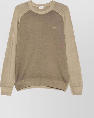 Etro two-tone crew neck wool pullover