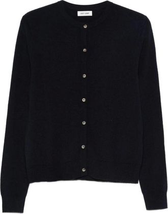Soft Goat Truien & Vesten, Dames, Blauw, M, Wol, Crew Neck Cardigan