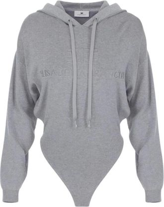 Elisabetta Franchi Top - Dames - Bodies - Grijs - M - Tops