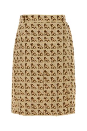 Valentino Garavani Womens Printed Crepe Skirt Betullamulticolor Exterior: Silk Gonne