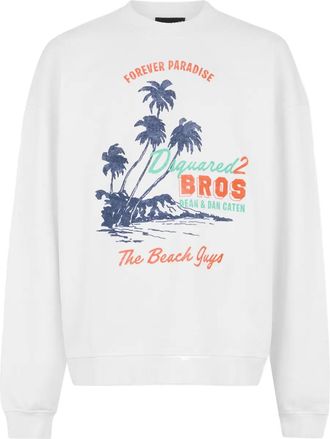 Dsquared2 Felpa con grafica - Bianco