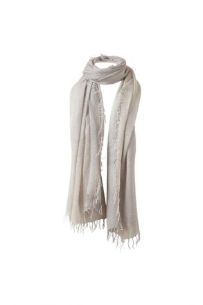 Kinross Cashmere Womens Spray Print Scarf In Silver Mist