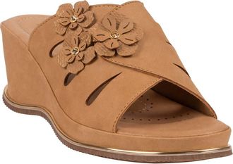 Good Choice Shoes Sarel Floral Wedge Sandal in Tan at Nordstrom Rack, Size 7.5