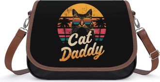Generic Cat Daddy Fashion Womens Crossbody Bags Novelty Handbag Shoulder Bag Purse