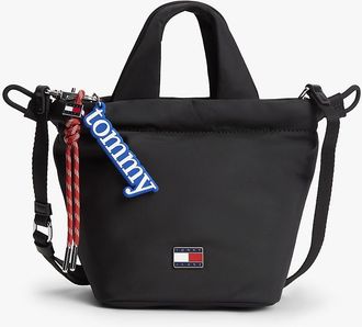 Tommy Hilfiger Womens Tommy Jeans Charm Mini Bucket Bag - Black