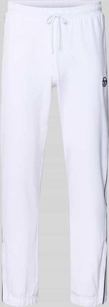 Sergio Tacchini Sweatpants mit Logo-Stitching Modell CASPIO in Weiss, Gr&ouml;&szlig;e XXL