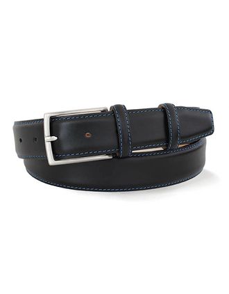 Robert Charles Mens 3751/55 BLUE STITCH BELT - Black - Size: 2XL 42-45