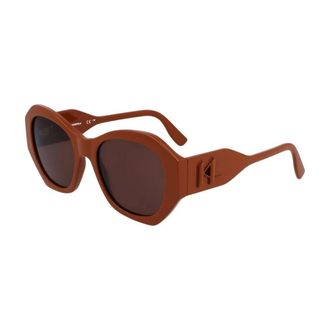 Karl Lagerfeld Sunglasses, female, Brown, Size: ONE SIZE Injected Frame Sunglasses with Gradient Lenses
