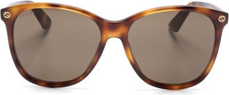 Gucci round-frame sunglasses - women - Acetate - 58 - Brown