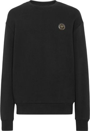 Plein Sport Heren, Sweatshirts & Hoodies, Zwart, Maat: 3XL Katoen