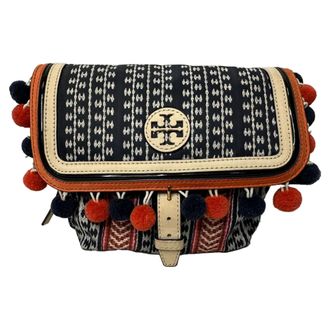 Tory Burch Tory Burch Scout Pompon Schoudertas in Multicolore Canvas