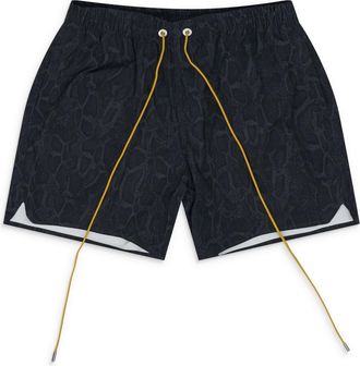Rhude Black Snake Swim Trunk