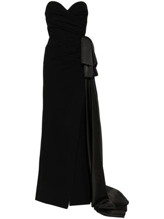 Saiid Kobeisy strapless long dress - Black