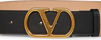 Valentino Garavani Reversible Leather Belt - Black