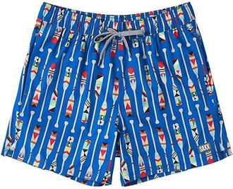 Saxx Underwear Oh Buoy 2-in-1 5 Volley Mens Swimwear Oartiz/Blue : 2XL, Polyester/Mesh/Elastane