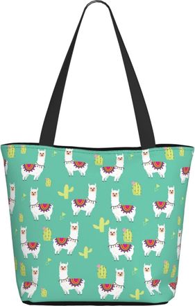 AOOEDM Cactus And Alpaca Ladies Shopping Bag 13x11x7in.The Perfect ValentineS Day Gift.It Is The Best ValentineS Day Gift For Mom, Daughter, Wife,Etc