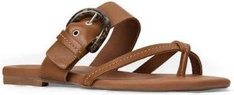 Aquatalia Asti Weatherproof Slide Sandal in Cognac Leather at Nordstrom, Size 10.5
