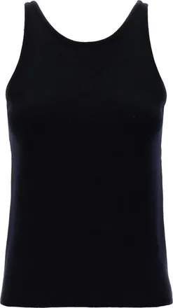 Max Mara Stretch-wool Tank Top - female - Max Mara - Sleeveless Tops - Blue - XL - Tops