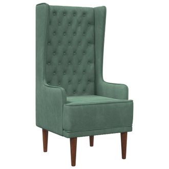 vidaXL Silla De Respaldo Alto Con Capiton&eacute; Con Botones Verde Mar Vidaxl