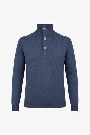 Gentiluomo Buttoned Turtle Zip | Blauw