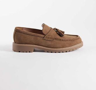 Asos Mocassini color talpa con nappe e suola a carrarmato-Marrone