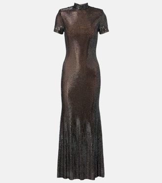 Self Portrait Embellished midi dress