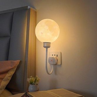 OEM L&aacute;mpara De Luna, L&aacute;mpara De Luna 3d, L&aacute;mpara De Luna Programable, L&aacute;mpara Que Cambia De 3 Colores, Luz Nocturna Para Mesita De Noche, Escritorio