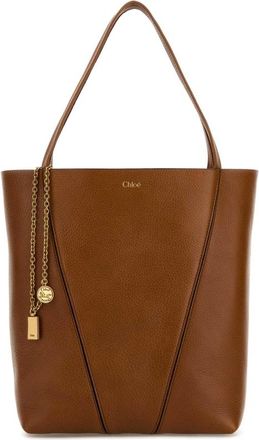 Chlo&eacute; Caramel Leather Spin Shopping Bag