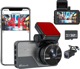 OEM C&aacute;mara De Salpicadero 4k + 2k Full Hd, Frontal Y Trasera, Gran Angular, Visi&oacute;n Nocturna, Modo De Estacionamiento 24/7, Wi-fi Integrado, Pantalla De 3 