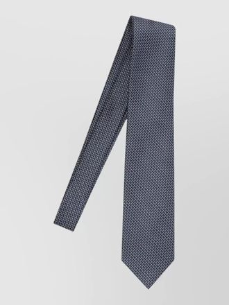 Tom Ford geometric pattern silk tie pointed tip adjustable