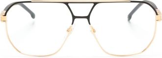 Carrera navigator-frame glasses - men - Acetate/Metal - 60 - Gold