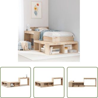 vidaXL vidaXL Armadio portaoggetti - Comodino con Scrivania 222x107x75 cm in Legno Massello di Pino
