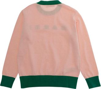 Marni Boys Kids Crew Neck Sweater Pink Cotton Tops Top