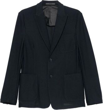 Giorgio Armani Blazers, male, Blue, Size: 2XL Icon Single-Breasted Jacket