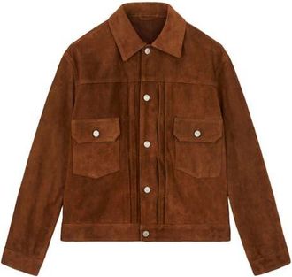 Fortela Vintage Inspired Leather Jacket in Taupe at Nordstrom, Size 54 Eu