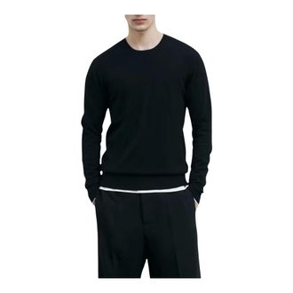 Patrizia Pepe Round-neck Knitwear, male, Black, XL, Round-neck Knitwear