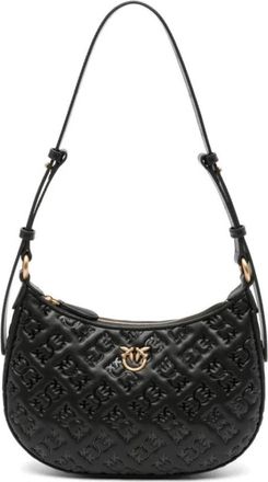 Pinko Black Love Schoudertas - Dames - Schoudertassen - Zwart - ONE Size - Leer - Tassen