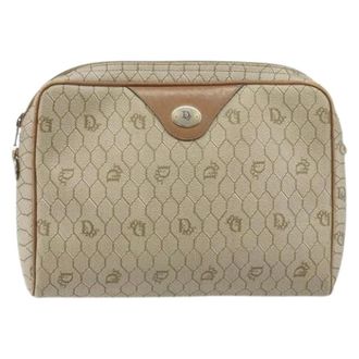 Dior Pre-owned Cross Body Bags, female, Beige, Size: ONE SIZE Pre-owned Vintage honeycomb shoulder bag