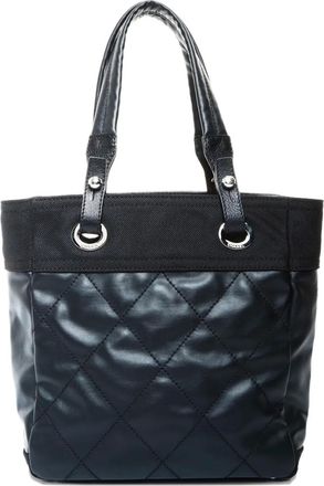 Chanel 2006-2008 PM Paris Biarritz quilted tote bag - Nero