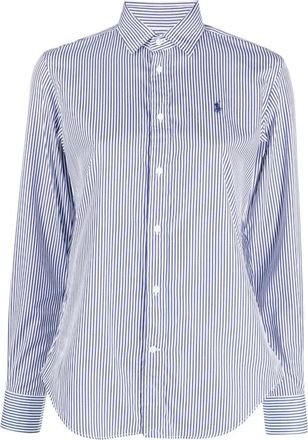 Ralph Lauren Shirts White - Dames - Overhemden - Blauw - M - Katoen - Overhemden