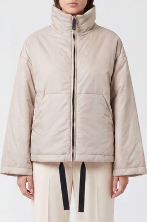 Max Mara Piumino corto in tessuto tecnico con collo alto e fondo con coulisse