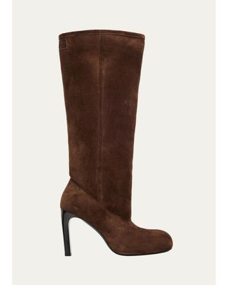 Balenciaga 100mm Fargo Suede Knee-High Boots