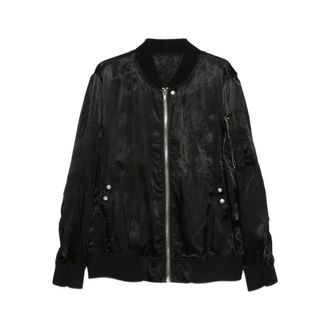 Rick Owens Bomber Jackets, male, Black, Size: XL Classic Flight Jacket