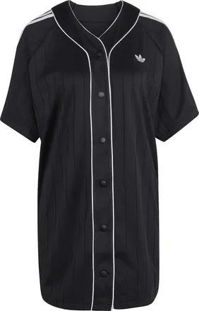 adidas Originals Pinstripe Baseball Minidress in Black/white/grey Two at Nordstrom, Size X-Small