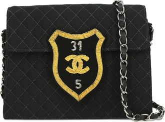 Chanel Borsa a spalla Emblem trapuntata 2005 - Nero